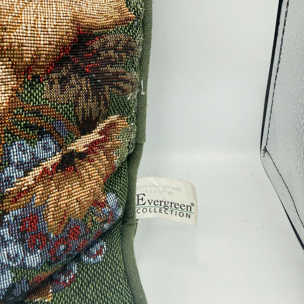Evergreen Collection Tapestry Throw Pillow Multicolor Fall Harvest